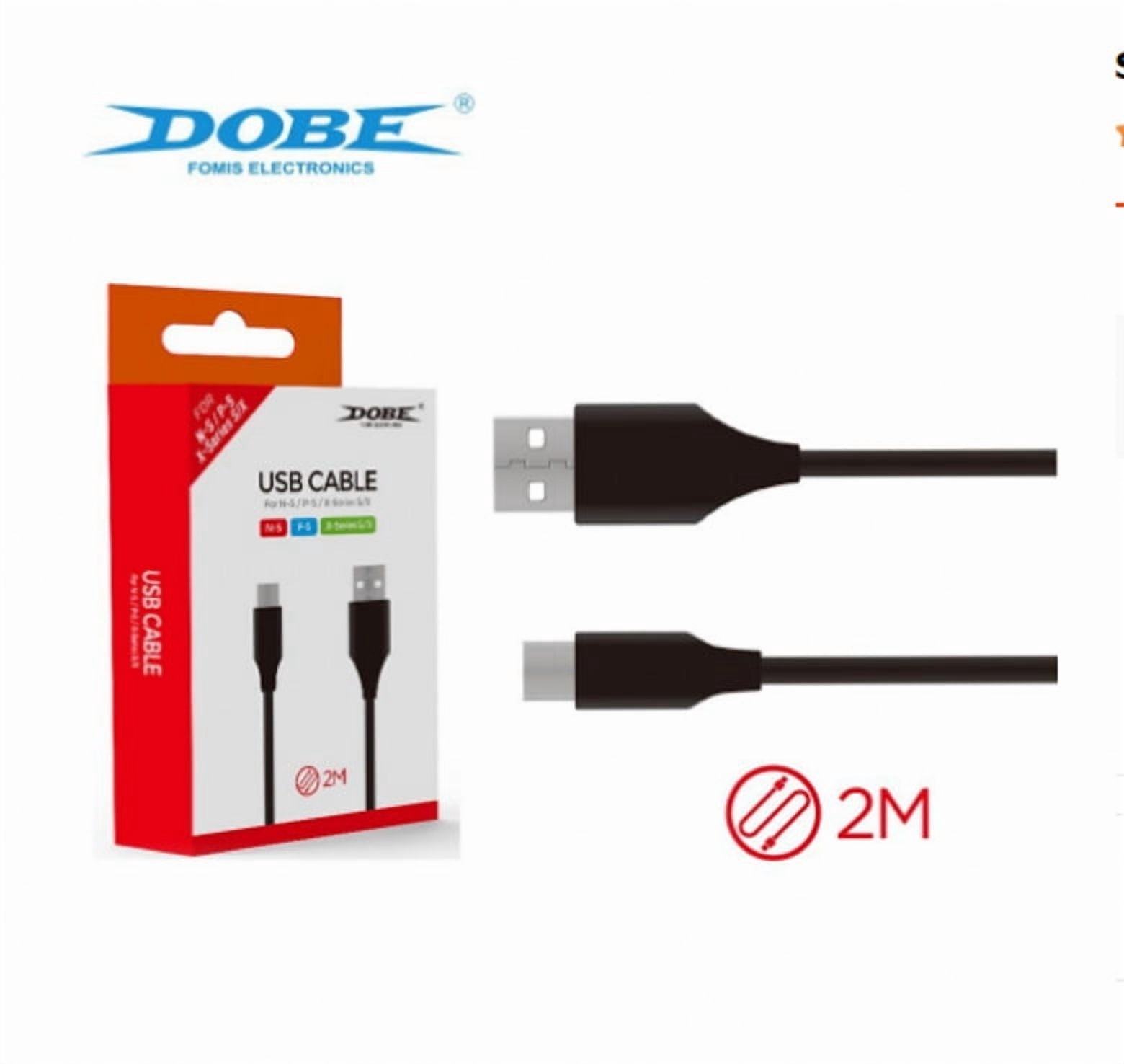 2M Universal USB Charging Cable for Nintendo Switch/PS5/Xbox Series Controllers - Fast Charging Data Sync Cord, Durable Gaming Accessory