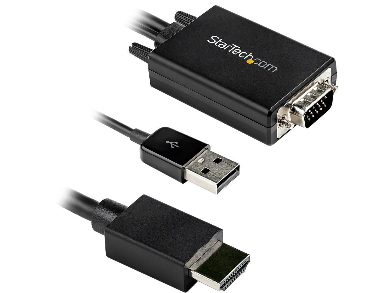 StarTech.com VGA2HDMM2M 2m (6.6 ft.) VGA to HDMI Adapter Cable with USB Audio - 1920 x 1080 Active VGA HDMI Converter - Male to Male (VGA2HDMM2M)