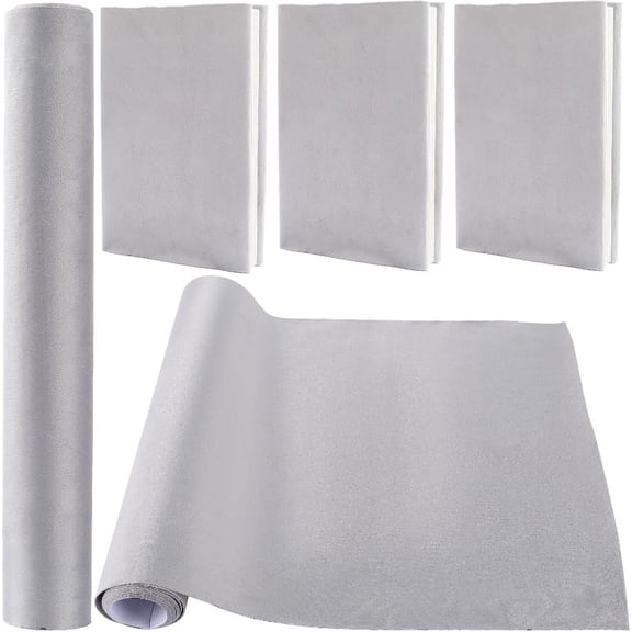 2M Velvet Book Covers Notebook Wraps Gray 42x0.06cm