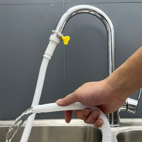 2M White Drain Hose Pipe Inlet Extension Tube Drainpipe for Faucet Accessories Washing Machine Water Pipe Home Improvement