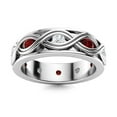 thumbnail image 1 of 2MM Round Shape Garnet Mother's Day Gift Ring Jewelry 925 Sterling Silver, 1 of 3