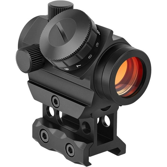 2MOA Red Dot Scope Sight 1x25mm Waterproof & Shockproof with 1inch Riser Mount
