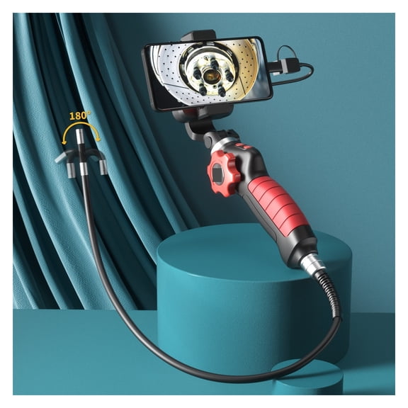 2MP 1080P 6mm 2Way Articulate 180Degree Rotation Steering Industrial Endoscope Smart Phone Inspection Microscope Camera for Measurement