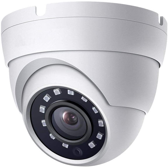 2MP Dome TVI AHD CCTV Surveillance Security Camera, 2.8mm 100 Wide Viewing Angle, 1080P 65ft Night Vision, Outdoor, Compatible with Analog CVI DVR, Full Metal Housing