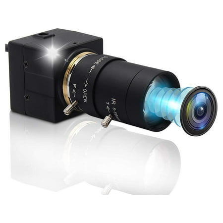 2MP Low Illumination USB Camera with 5-50mm Manual Zoom Lens USB Webcamera Full HD 1080P 30fps H.264 Webcam with IMX323 Sensor Plug and Play USB Webcam for Windows/Linux/Raspberry Pi/Mac