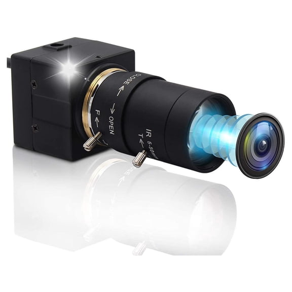 2MP Low Illumination USB Camera with 5-50mm Manual Zoom Lens USB Webcamera Full HD 1080P 30fps H.264 Webcam with IMX323 Sensor Plug and Play USB Webcam for Windows/Linux/Raspberry Pi/Mac