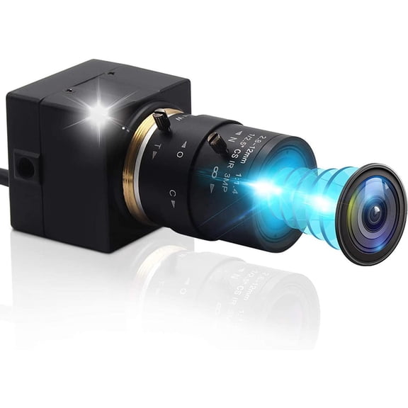 2MP Low Illumination USB Camera with Wide Angle 2.8-12mm Manual Zoom Lens Webcam Full HD 1080P H.264 USB Webcam with IMX323 Sensor UVC USB Webcamera for Windows/Linux/Mac