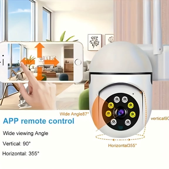 2MP Smart Dome Security Camera Auto Tracking, Human/Vehicle Detection, 360 PTZ, Color Night Vision, 2-Way Audio, Wi-Fi/BT, Indoor Home Yard Shop Pet Monitoring
