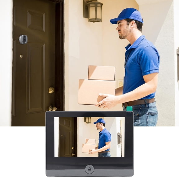 2MP Tuya WiFi Smart Video Doorbell Peephole Camera, Wireless Remote Intercom with Photo & Video Recording