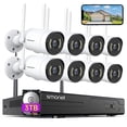 2MP Wifi Security Camera System Kit with 8-Channel NVR, 3TB Hard Drive ...