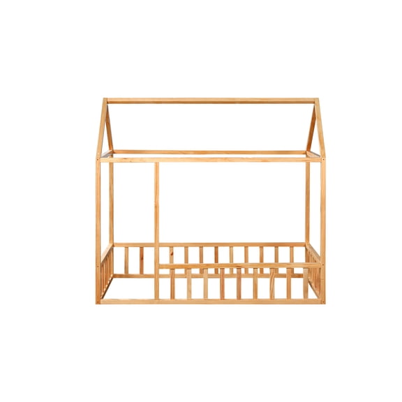 2MamaBees Montessori House Bed with Rails | Safe Toddler Bed Frame for Fun Bedtime