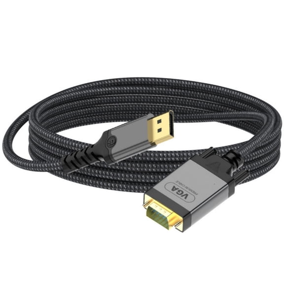 2Meter To VGA Cable, Full 1080P Male To Female Video Adapter Cord 78.74in Soft Braid Cable