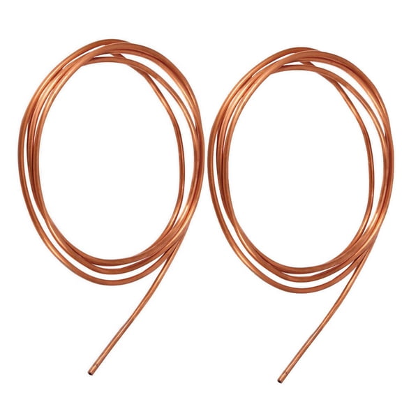 2Meters Copper Tube 2mm OD ×1mm ID Soft Coil Copper Tubing Round Pipe Tubing (6.56FT)