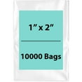 thumbnail image 1 of 2Mil Clear Flat Open Top Poly Bags LDPE Packaging - 1"X2" & (10000 Bags), 1 of 7