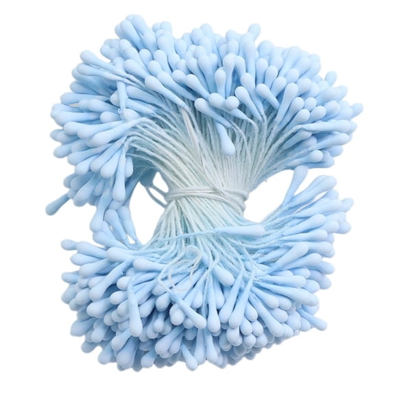 2Mm 400 Pcs Light Blue Matte Flower Centers, Environmental Gypsum Stamen For Roses Lilies, Craft Supplies For Diy Floral Arrangements, Bouquets Decorations