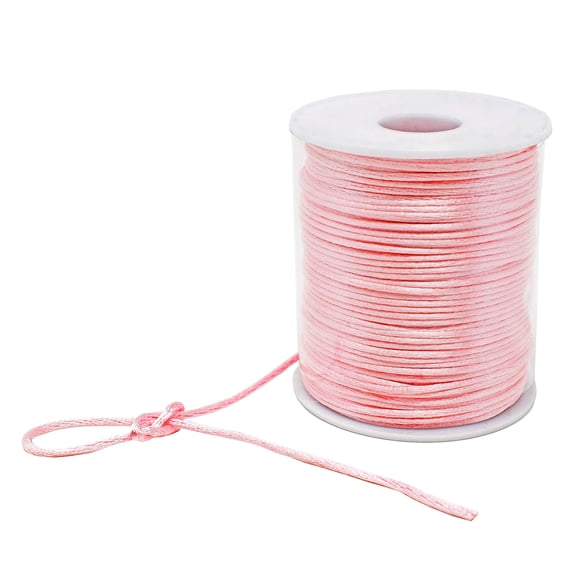 2Mm Hand-Woven Red Rope, Color Number 42/ 2mm X 87 Yards Satin Rattail Nylon Macrame Kumihimo String