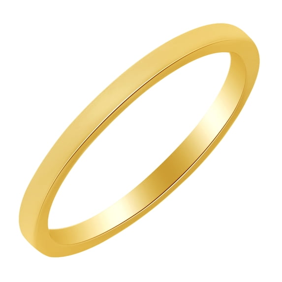 AFFY 2Mm Standard Flat Comfort Fit Band Ring in 14k Yellow Gold Ring Size - 9.5
