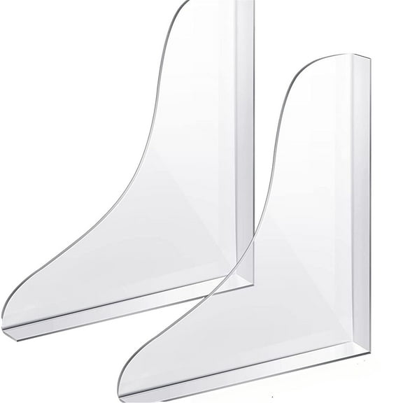 2Mm Thick Acrylic Splash-Proof Baffle For Bathtub Washbasin Sink, Upgraded Design To Block Water Between Shower Curtain And Wall, Nail-Free Waterproof With Detachable Board