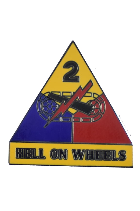 2ND ARMORED DIV HAT PIN