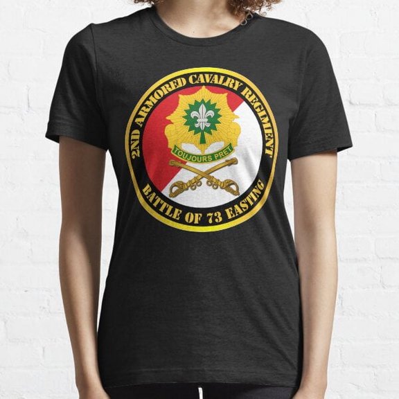 2Nd Armored Cavalry Regiment Dui Red White Battle Of 73 Easting Essential T-shirt