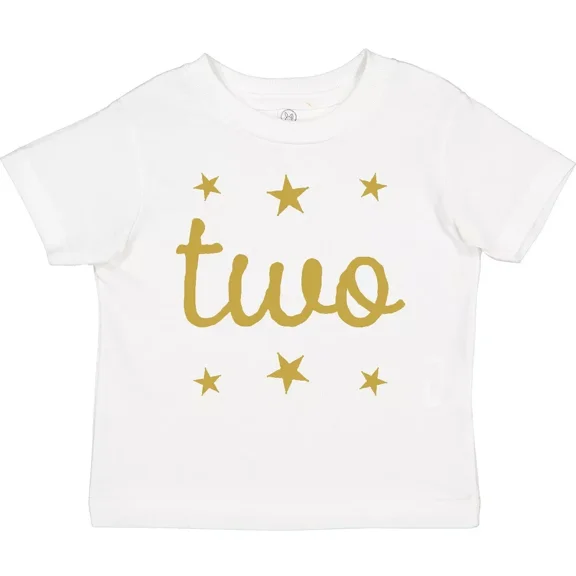 2Nd Birthday Outfit Gold Two Toddler T-Shirt Apparel Im Cute Boy Girl Baby Clothing, Cute Baby Shirt, TODDLER SHORT SLEEVE TEE BELLA CANVAS 3001T