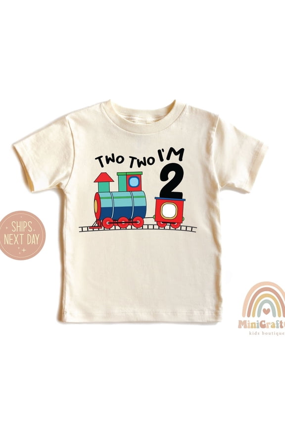 2Nd Birthday T-Shirt, Two Two Birthday T-Shirt, Birthday Boy Shirt, Retro Party Shirt, Train Birthday Shirt, Choo Choo I'M Two Birthday Tee Cute Baby Onesie, BABY BODYSUIT LAT 4424