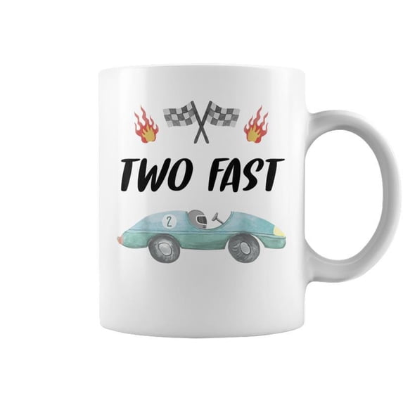 2Nd Birthday Two Fast Race Car Second Bday Party Family Coffee Mugs ...