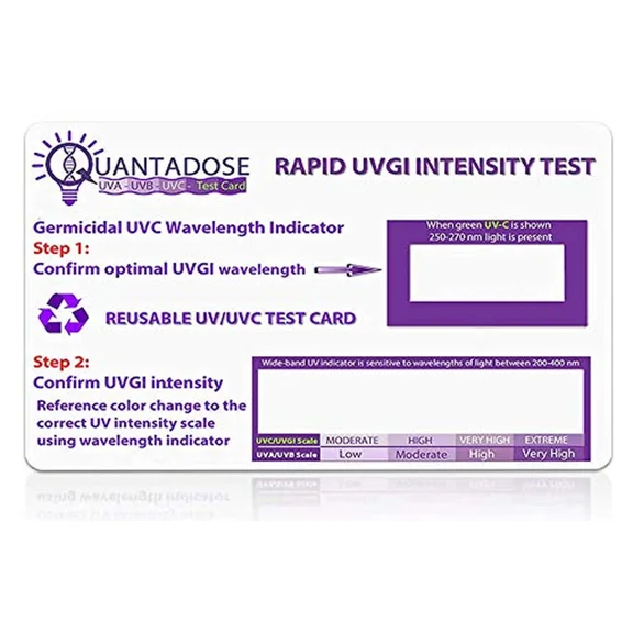 2Nd Gen Quantadose Reusable Uvc Light Test Card With Uv Intensity Strip Sensiti