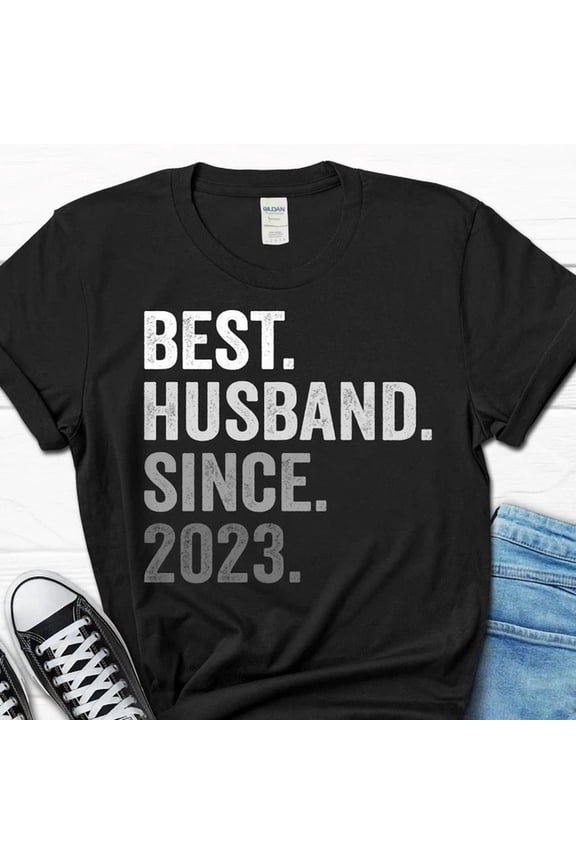2Nd Wedding Anniversary Gift For Men, Best Husband Since 2023 Shirt, 2 Year Unisex S-5XL Hot Trending Shirt, Vintage Birthday Gift