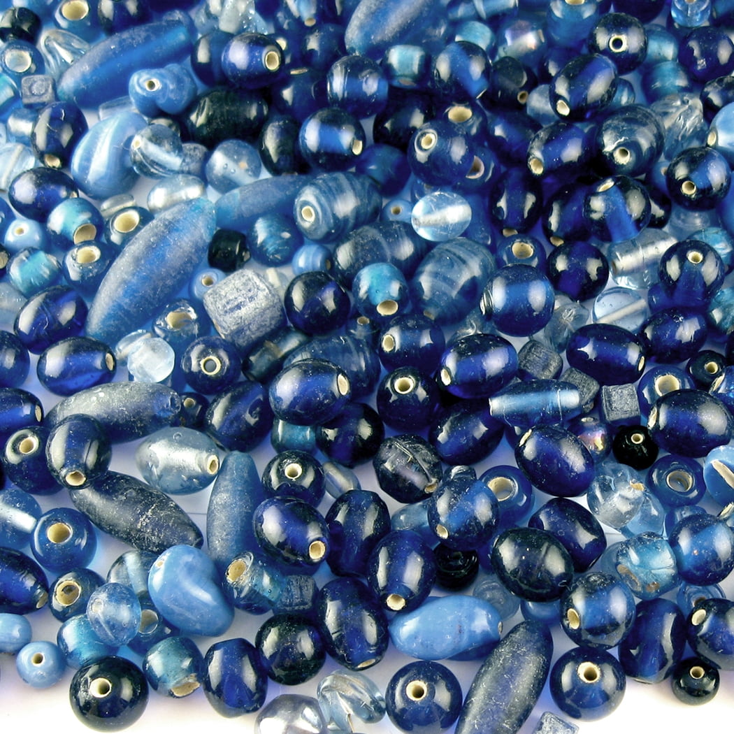 450pcs 8mm Blue Glass Beads 15 Styles Sea Blue Crackle Glass Bead Round  Loose Beads Spacers Craft Glass Beads for Summer Boho Hawaii Bracelets  Necklaces Earring Crafts Jewelry Making 