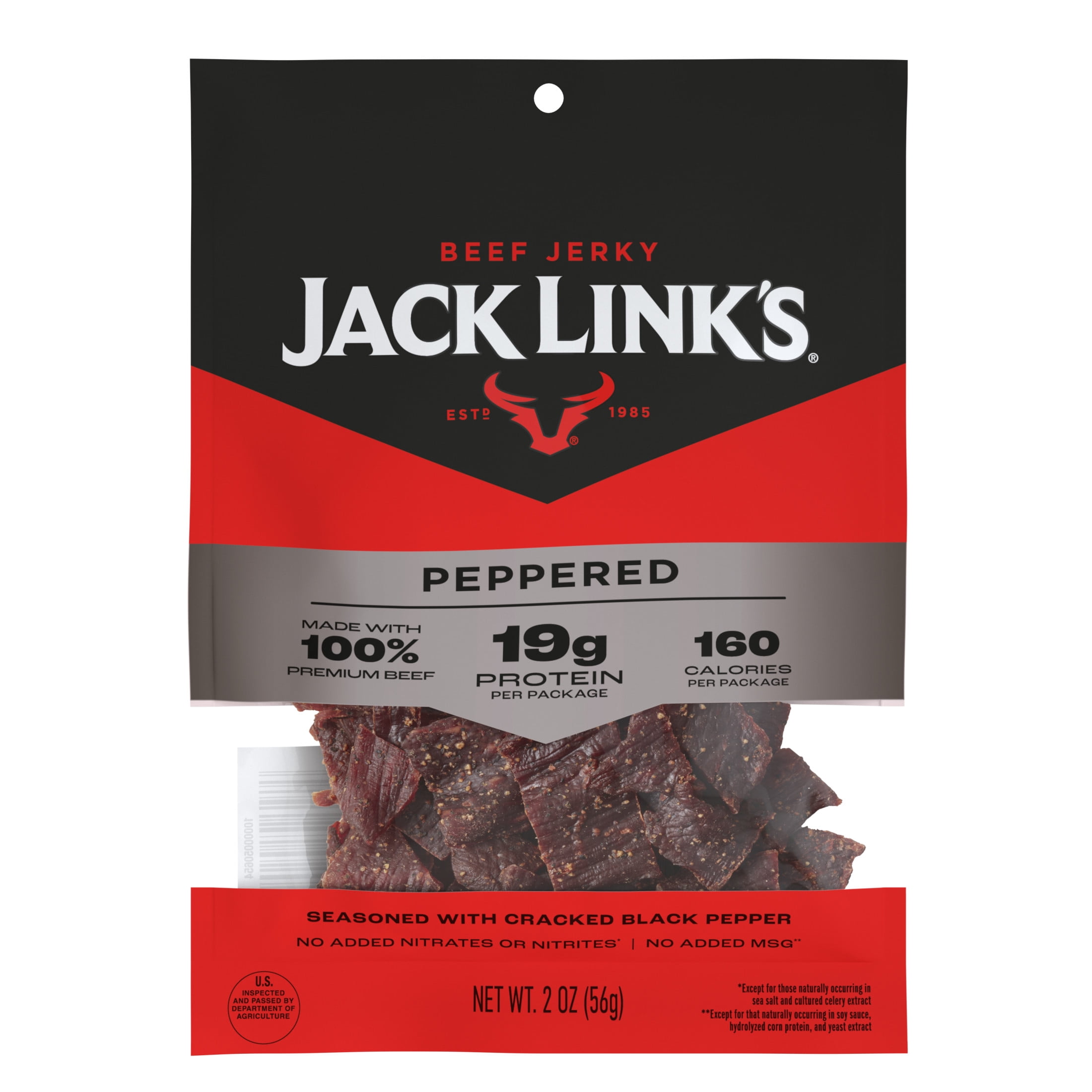Jack Link's Peppered Beef Jerky, 2 Ounce