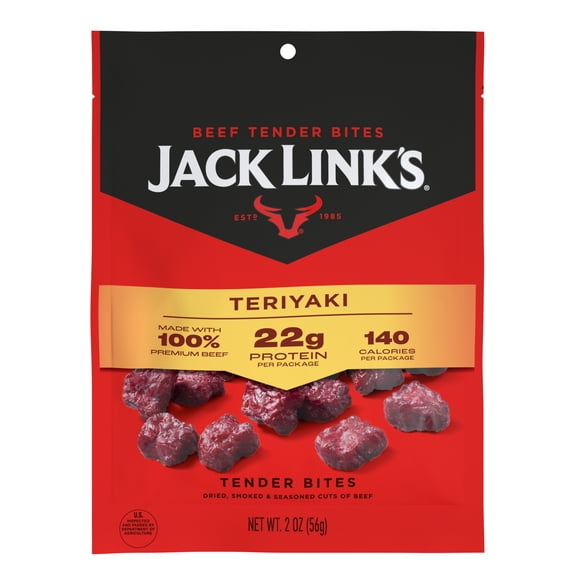 Jack Link's Teriyaki Beef Tender Bites, 2 Ounce