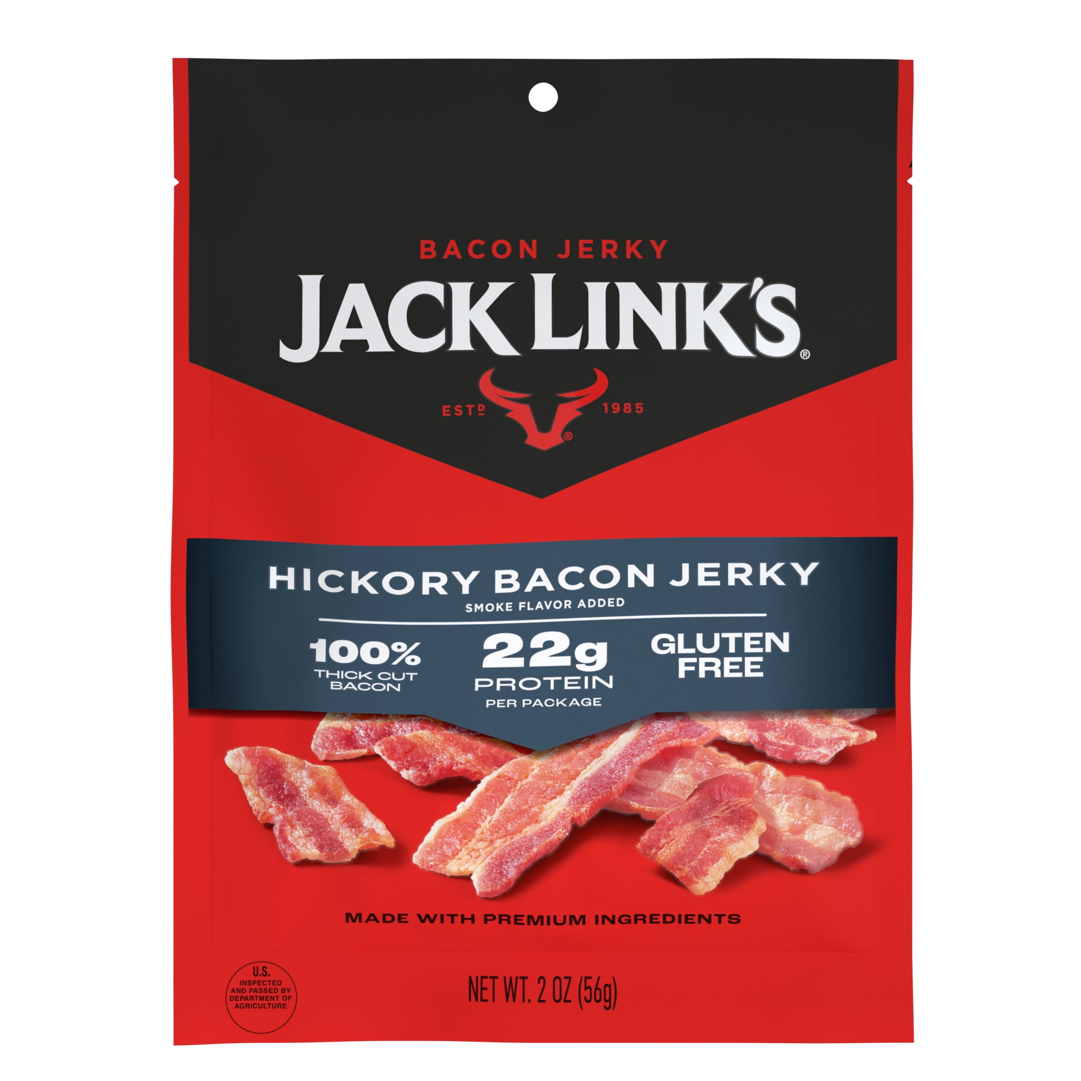Jack Links Hickory Smoked Bacon Jerky, 2 Ounce