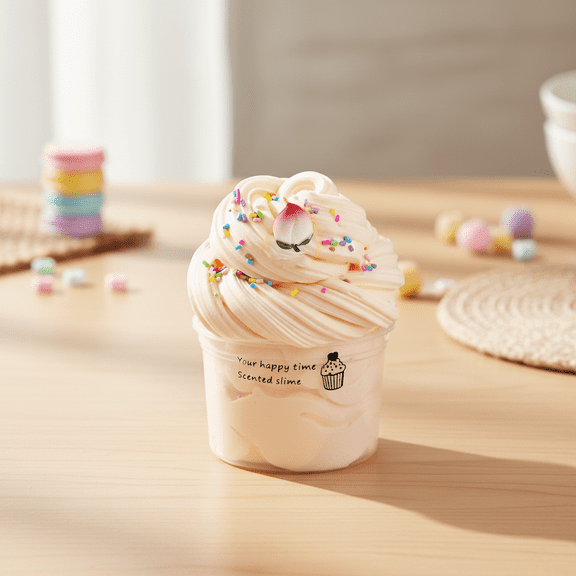 2Oz Butter Slime Set with Surprise Toy Super Soft and Non Sticky DIY Scented Putty for Stress Relief in Nude Color for Party Favors