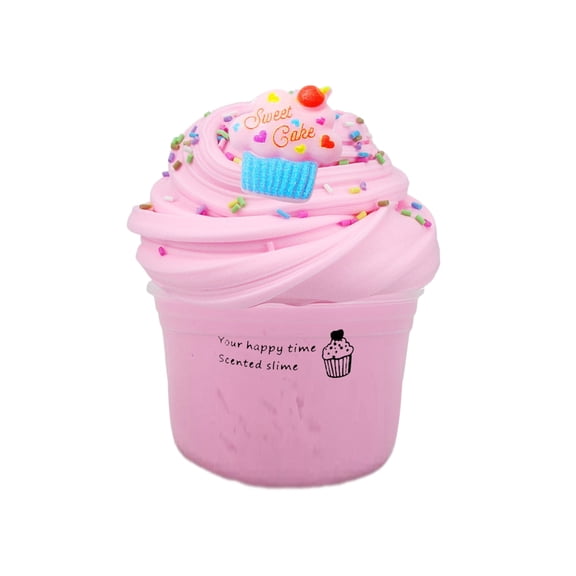 2Oz Butter Slime Set with Surprise Toy Super Soft and Non Sticky DIY Scented Putty for Stress Relief in Pink for Party Favors