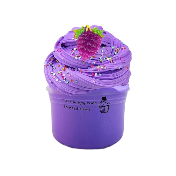 2Oz Butter Slime Set with Surprise Toy Super Soft and Non Sticky DIY Scented Putty for Stress Relief in Purple for Party Favors