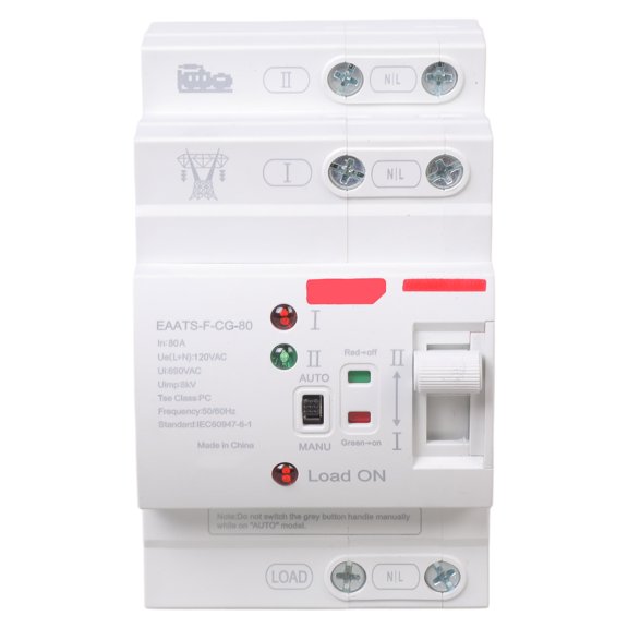 2P 110V/220V Double Power Automatic Transfer Switches Electrical Selector Switches Uninterrupted Power Easy to Install