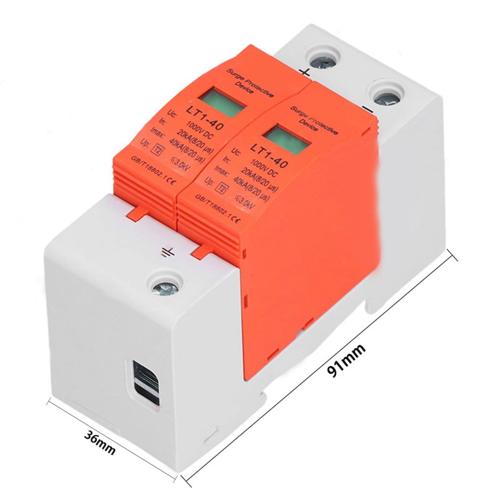 2P 20Ka Dc 500V/1000V For Spd Surge Protection Device Arrester Low Voltage Pv B YIWEI