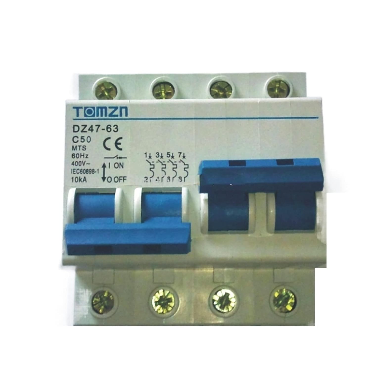 2P 50A MTS Dual Power Manual Transfer Switch Circuit Breaker MCB 50HZ/60HZ 400~
