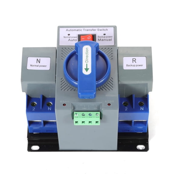 2P/63A Dual Power Automatic Transfer Switch 110V Generator Changeover Switch Rv Transfer Switch 50HZ/60HZ