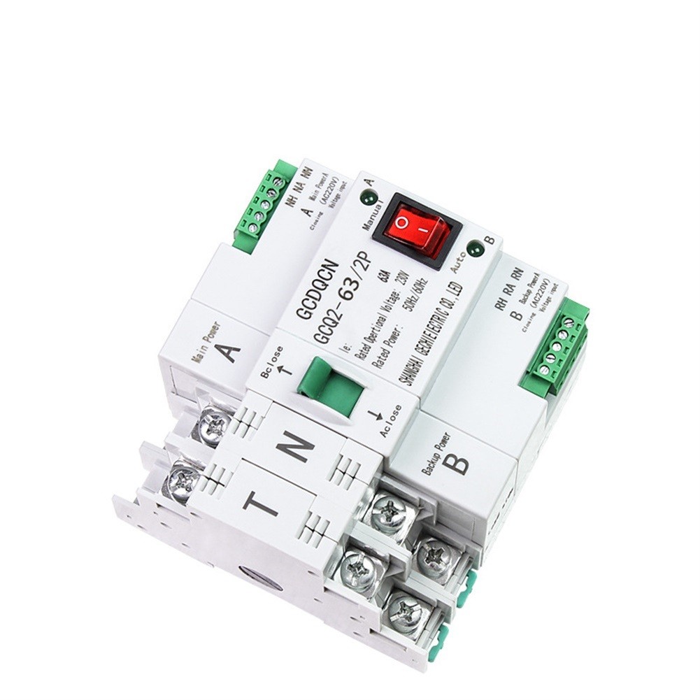 2P 63A Dual Power Automatic Transfer Switch For Generator Changeover Switch Fangkenuo