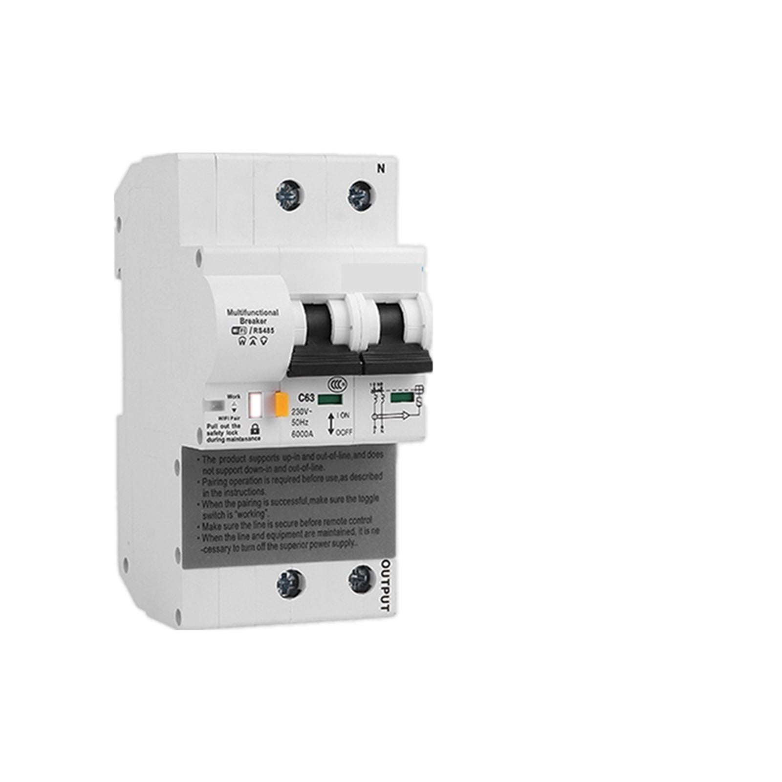 thumbnail image 1 of 2P Circuit Breaker Energy Monitoring Meter Smart Breaker Compatible Lan Control Smart Home ,Safety First, 1 of 6
