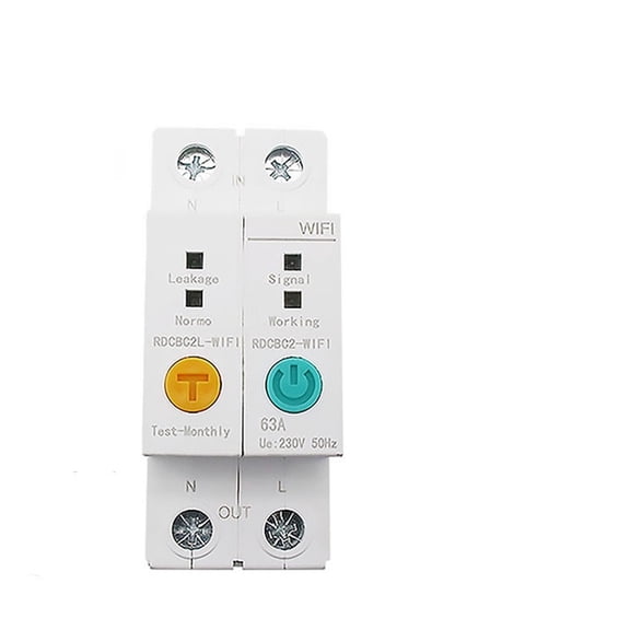 2P Circuit Breaker Energy Power KWh Meter Switch Relay Voltmeter Current Leakage Protection Limitter ,Easy to Install