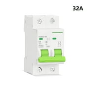 2P Circuit Breaker, Thermal Magnetic Release, Din Rail Mount, Ac Isolator Switch