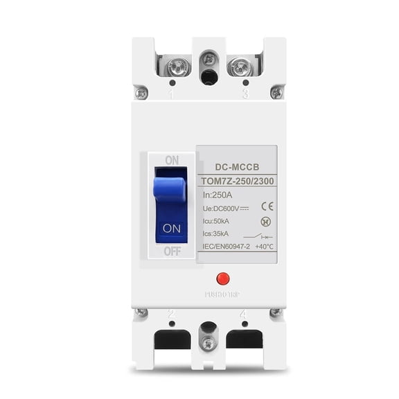 2P DC MCCB 600V Solar Molded Case Circuit Breaker Overload Protection Switch Protector For Solar Photovoltaic PV