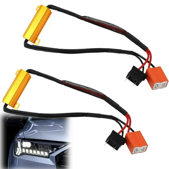 2P H7 50W LED Headlight Decoder Load Resistor for Car and Motorcycle