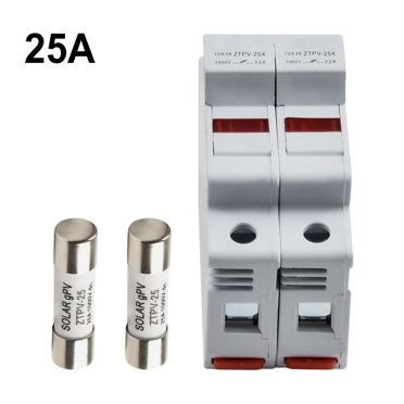 10-Pack Solar PV Fuses 8A 1000V DC - GPV Type 10x38mm Fuse Links For Solar Systems