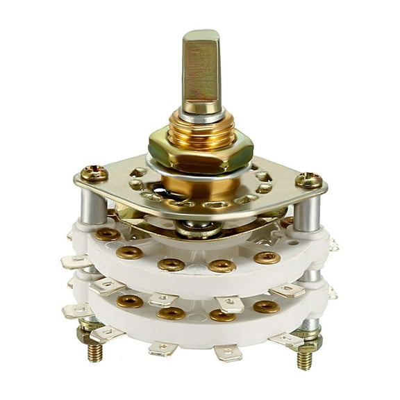 2P10T 2 Pole 10 Throw 2-Deck Band Channel Rotary Switch Selector