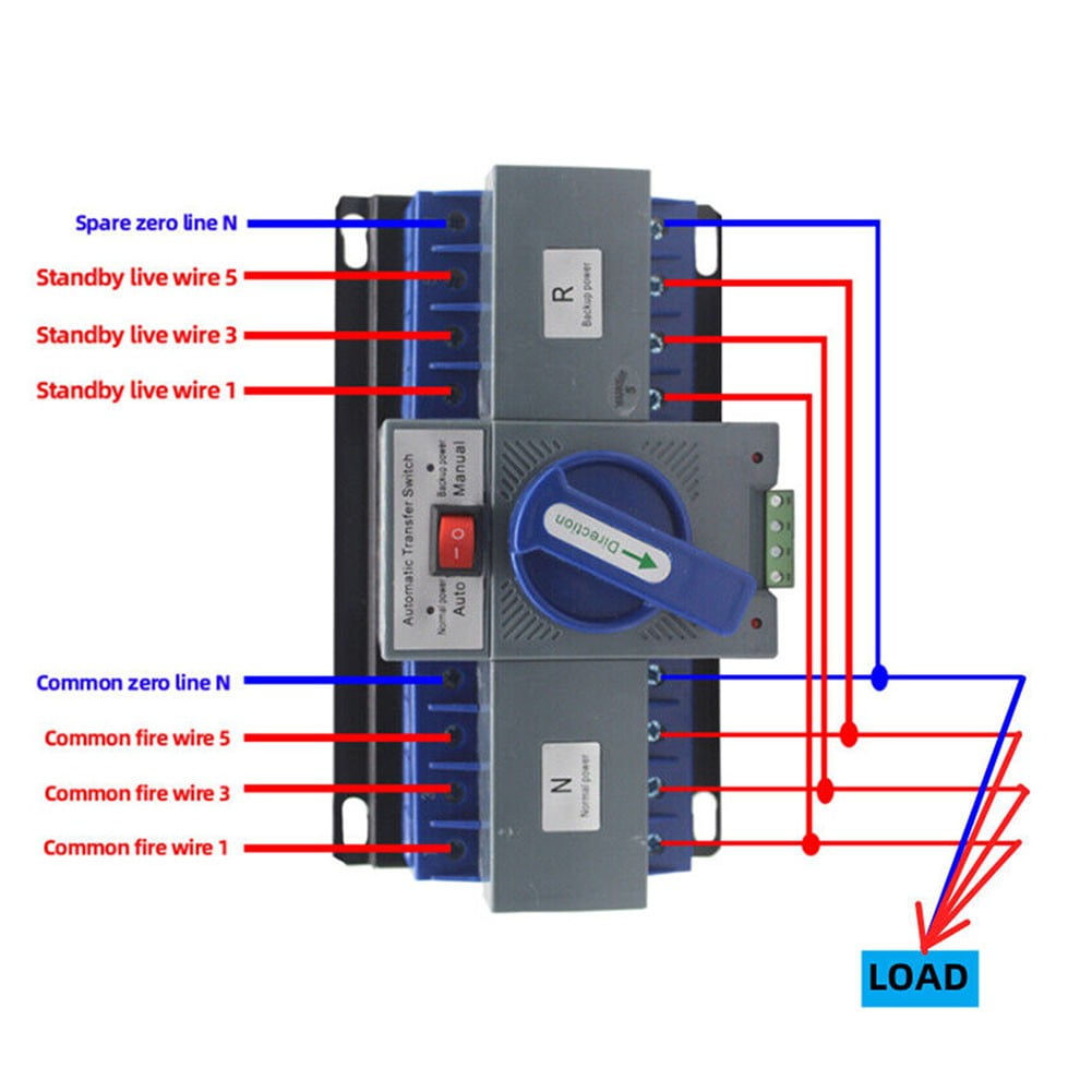2P4P 63A Automatic Dual Power Transfer Switch Generator Transfer Circuit Breaker 4P 63A 400V