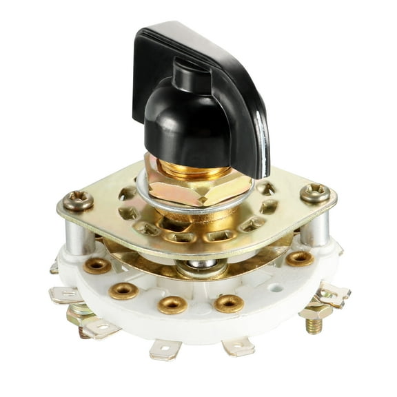 2P4T 2 Pole 4 Position 1 Deck Band Channel Rotary Switch Selector w/ Knob